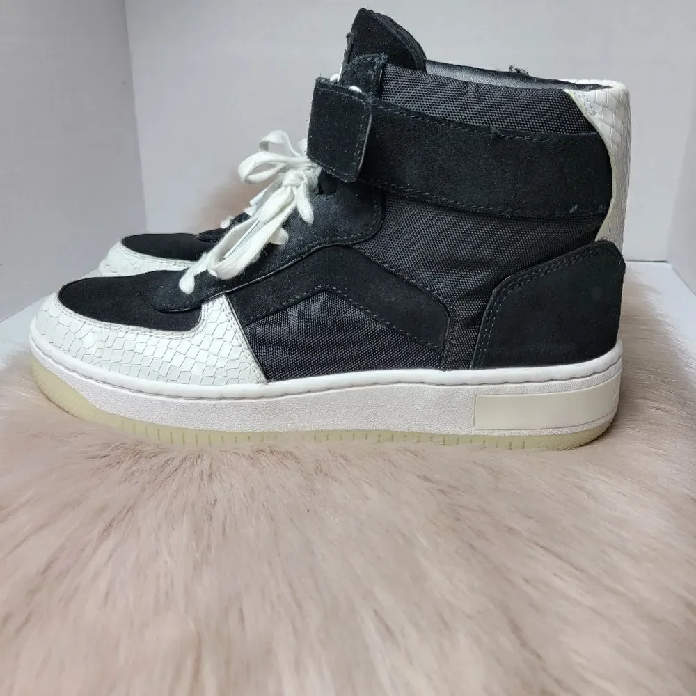 Michael Michael Kors Jaden Snake Print Leather High Tops Sneakers Size 6.5